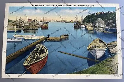 Vintage 1950 Postcard Boats Menemsha By The Sea Martha's Vineyard Massachusetts • $19.99