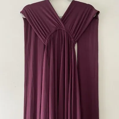 Women Evening Wrap Convertible Multiway Maxi Dress Size Small Purple Bridesmaid • £12