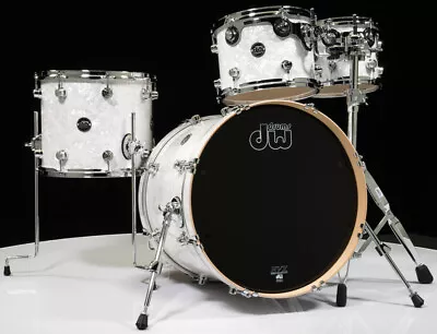 DW Performance 4pc Drum Kit White Marine 10/12/14/20 • $2697