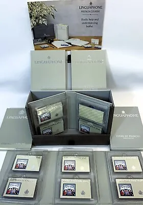 Vintage - 1988 - LINGUAPHONE French Course 10 Audio Cassettes 4 Books Case • £15