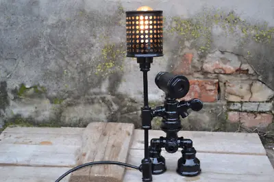 Table Lamps Steampunk Industrial Lighting Night Light Table Accessories Bedside  • $149