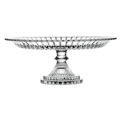 Pasabahce Glass Footed Serving Plate Cake Display Modern Platter Muffin Cup Cake • £14.99