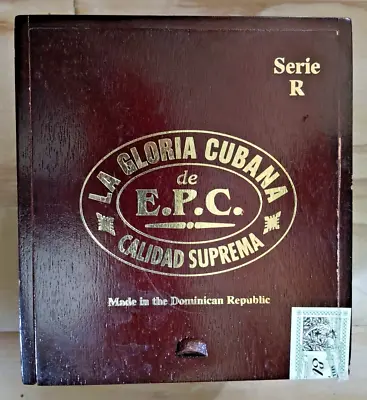 Gloria Cubana De E.P.C. Calidad Suprema Wooden Cigar Box 6 5/8 X 6 X 4 1/2 • $9.46