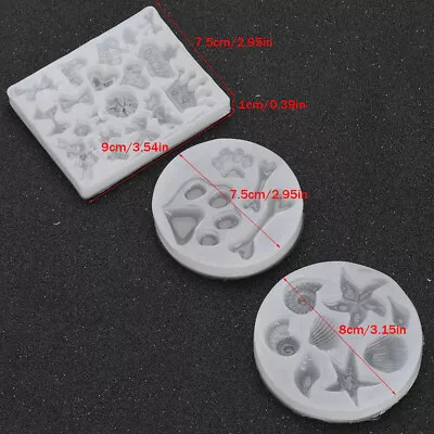 3x Silicone Molds Epoxy Resin DIY Mold Paw Crown Shell Shape Pendant Making Tool • $15.71