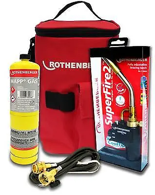 Rothenberger Hotbag - Super Fire 2 + Mapp Gas + Extension Hose 18052 • £129.99