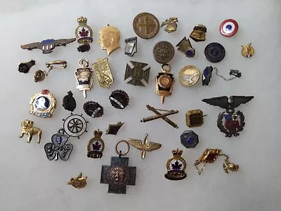 Original Lot Of Military & Masonic Gold Filled & Sterling Silver Pin Lot  • $4.99