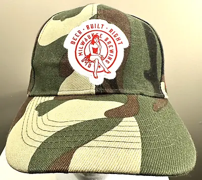 Trucker Hat Cap Camouflage Old Milwaukee Streetwear Beer Snapback Adjustable • $19.99