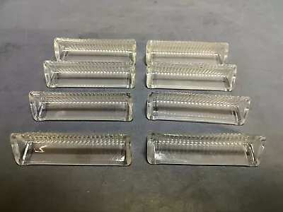 Lot Of 8 Vintage Mid Century Modern Crystal Glass Dinner Name/Place Card Holders • $9.95