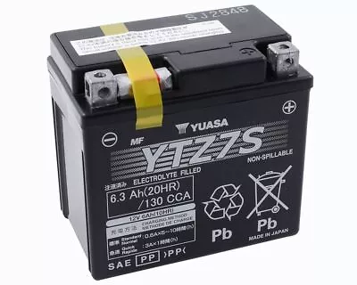 YUASA - YTZ7S 6Ah Husquarna TE-SM 450 Battery Kawasaki ZX10 R Kymco People • £67.88