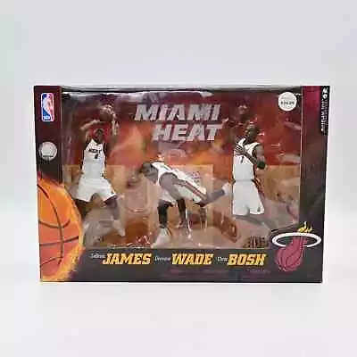 2010 McFarlane Sports Miami Heat Lebron James Dwayne Wade & Chris Bosh 3 Pack • $71.25