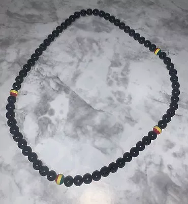 Handmade Rasta Reggae African Jamaican Large Seed Bead Necklace • $18