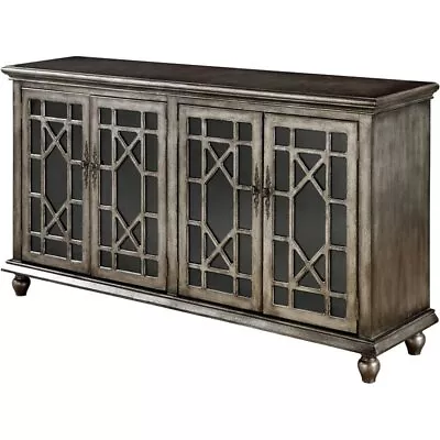 Pemberly Row Contemporary Texture Metallic Four Door Credenza • $1392.64