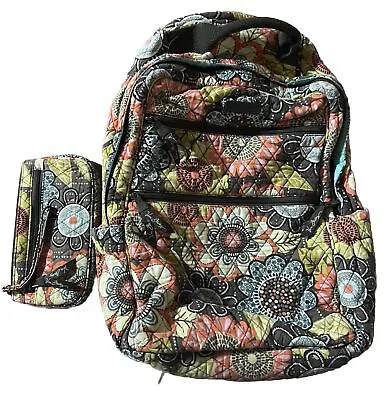 Vera Bradley Flower Shower Floral Quilted Laptop Backpack  • $22.94