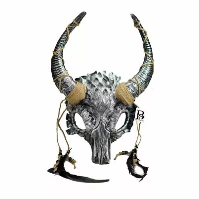 Medusa Pagan Ram Skull Horns Headdress Headpiece Animal Costume Cosplay Hallowee • $48.95