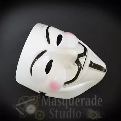 V For Vendetta Anonymous Guy Fawkes Protest Halloween Masquerade Mask [White] • $9.95