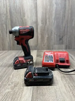 Milwaukee 2850-20 M18 18V 1/4  Hex Impact Driver + 2AH & 1.5AH Battery & Charger • $49.99