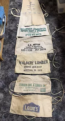 6 Vintage Pennsylvania Advertising Nail Pouches Aprons Bags CARPENTER Hardware • $24