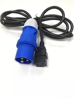  16 Amp 240v Commando Plug  To Iec C19 Skt Ups Extension Power Lead 5 Meters  • £14.39