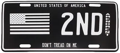 2nd Amendment USA Gadsden NRA Gun Patriot America License Plate Front Auto Tag • $9.88