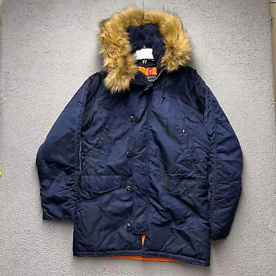 Alpha Industries Parka Jacket Mens M Blue Extreme Cold Weather Type N-3B (N) • $99