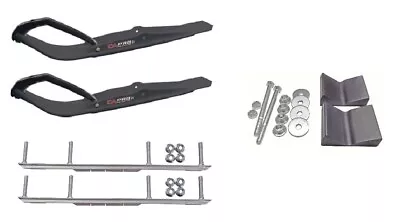 C&A Pro Black Razor Snowmobile Skis W/ 6  Shaper Bars Complete Kit • $405.05