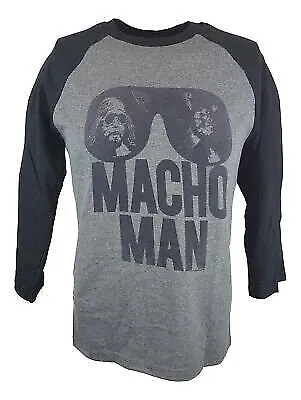 Macho Man Randy Savage Sunglasses Mens Half Sleeve Gray T-shirt • $31.99