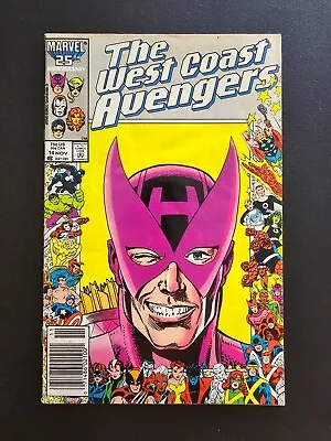 Marvel Comics The West Coast Avengers #14 November 1986 25th Ann Border (a) • $4