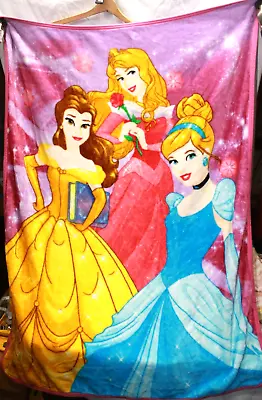 Disney Princess Throw Soft Blanket 40 X50  Cinderella Belle • $10.99