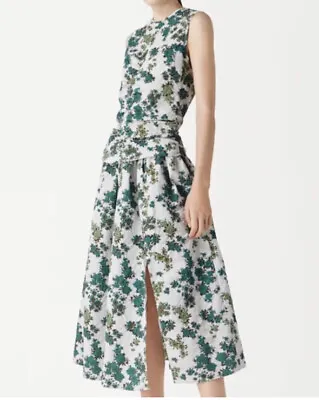 VVB Victoria Beckham Ruched Dress In Ditsy Floral Made In Portugal US Sz 6 UK 10 • $145.99