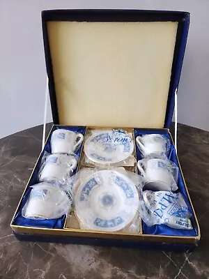 Vintage COALPORT Fine Bone China REVELRY - Coffee Set For 6 NEW Never Used. • £66