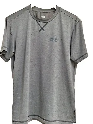 Jack Wolfskin Mens T Shirt Grey Medium • £9