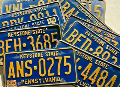 Vintage Pennsylvania Keystone State PA License Plate Navy/Yellow - Pick Ur Plate • $9.99