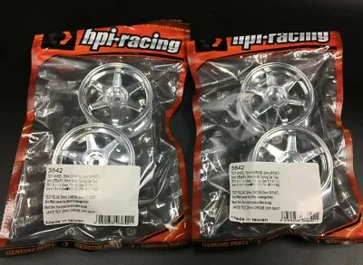 Hpi Racing Rc Car 1/10 Scale Rays Volk Te37 Chrome Wheels 26mm +3mm HPI3842 • $23.88