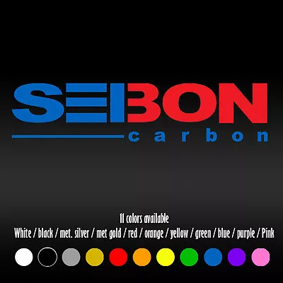 6  Seibon Carbon JDM Diecut Bumper Car Window Vinyl Decal Sticker • $9.17