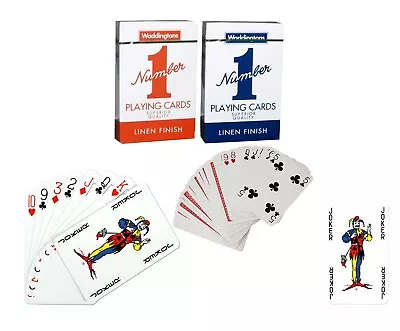 New Decks Of Waddington No1 Classic Playing Cards Red Blue Multi Buy Number • £3.75