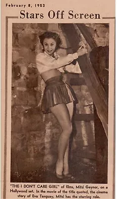 1953 Actress Mitzi Gaynor Magazine Photo Print Clipping 7x4  • $8.99