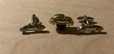 £15 • Buy Pre-loved Quirky Retro Vw Beetle Cufflinks And Tiepin