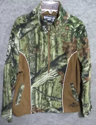 Mossy Oak Misses Break Up Infinity Pullover 1/2 Zip Jacket Green Camo 12/14 • $7.49