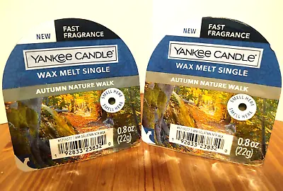 Yankee Candle Autumn Nature Walk Wax Melt Tart Singles X 2  0.8 Oz Each New • £9.13