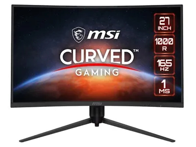 $299 • Buy MSI Optix G271CQR 27  WQHD 165Hz Curved Gaming Monitor Optix G271CQR 27inch