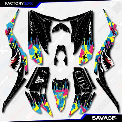$124.99 • Buy CMYK Savage Camo Racing Graphics Kit Fits Yamaha Raptor 350 04-13 Quad Decals