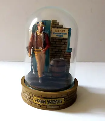 Franklin Mint John Wayne Long Arm Of The West Figurine Under Domed Glass • $17.95