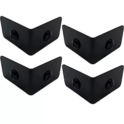 4 Pcs Black Metal Corner Protector Decorative Right Angle Corner Brackets For... • $18.39
