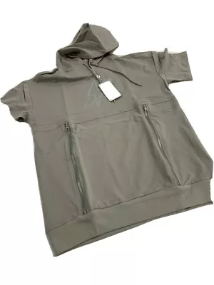 Dabado Grey Short-sleeve Hoodie Double Zipper Pull Over Size Large • $35