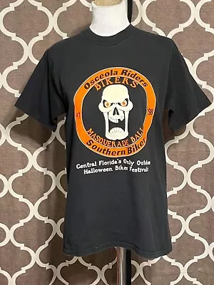 $17.95 • Buy Vintage Motorcycle Biker T-shirt Glow In The Dark Skull Adult Size Medium