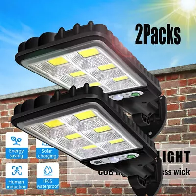 2PCS Outdoor Solar Wall Light LED Motion Sensor Bright Flood Street Lamp 3 Modes • $11.99