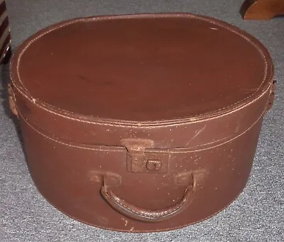 Vintage Hat Box Leather Travel Luggage Herfords Pty Ltd Nsw • $75
