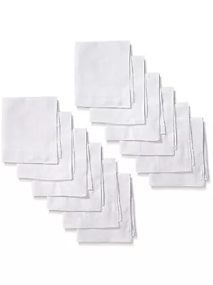 Men's White Cotton Soft Finish Handkerchiefs • $11.99