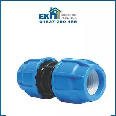 MDPE FITTING BLUE PIPE WATER UNDERGROUND 20mm  25mm  90  Coupler  Tee Stop • £5.73