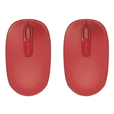 Microsoft Wireless Mobile Mouse 1850 Flame Red (2) - Wireless Connectivity - USB • $15.99